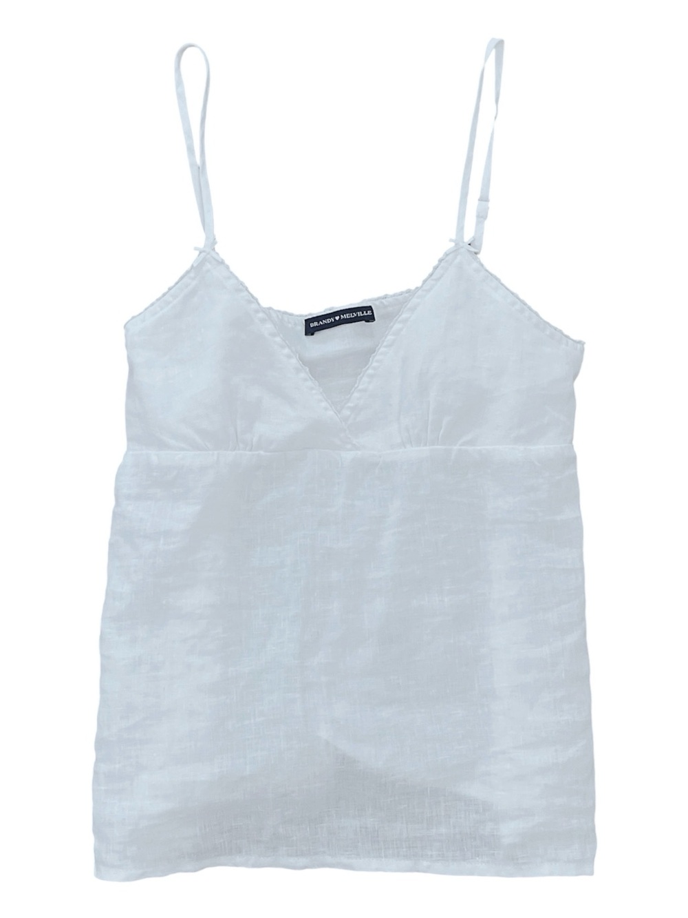 Brandy Melville White Linen Edith Cami Tank - Picture 2 of 3